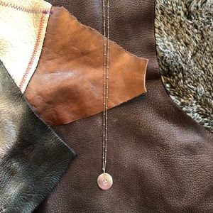 18" SATYA Sterling Silver necklace Lotus pendant